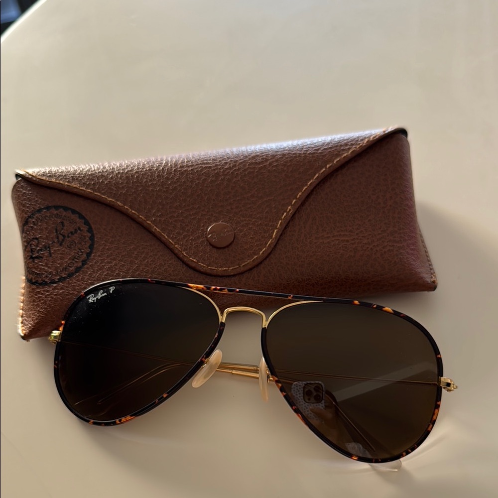 Ray-Ban Brown Aviator Sunglasses